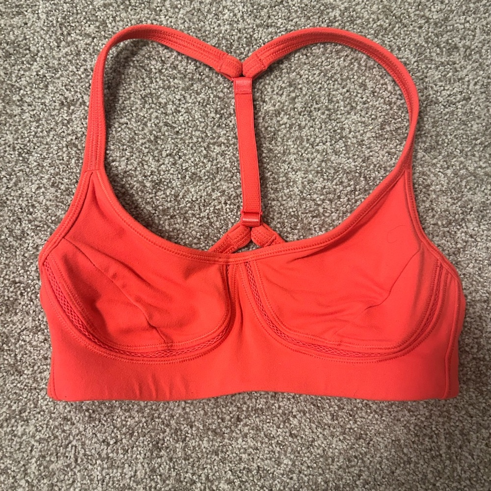Lululemon Athletica Vibrant Red Sports Bra - luon material